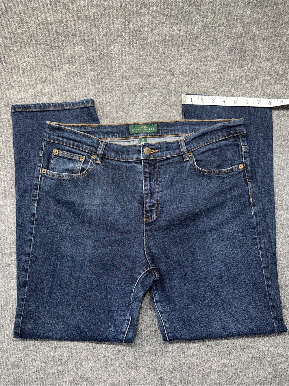 Ralph Lauren Straight-Leg Dark Wash Blue Jeans - Picture 4 of 9